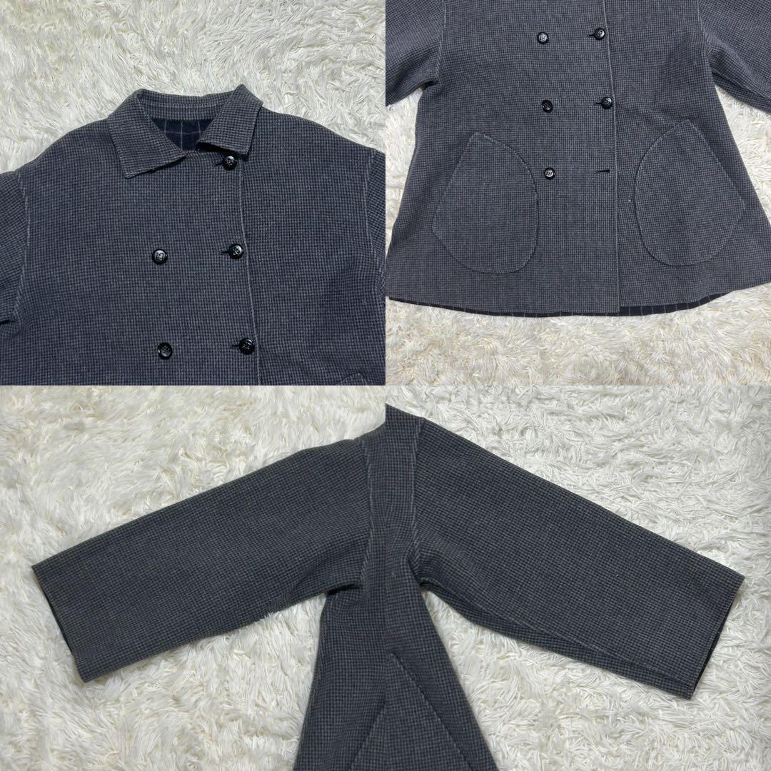 希少　Dior ディオール　リバーシブル　ウールコート　チェック　無地　アウター