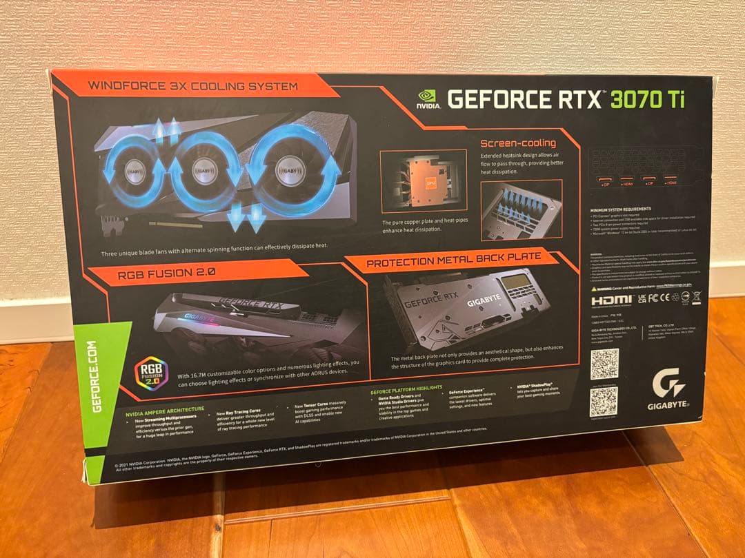 グラフィックボード・グラボ・ビデオカード GIGABYTE NVIDIA GeForce RTX 3070 Ti