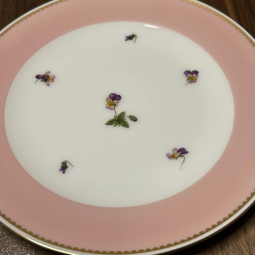 【新品•未使用•4色セット•箱あり】大倉陶園 色蒔 パンジー デザート皿