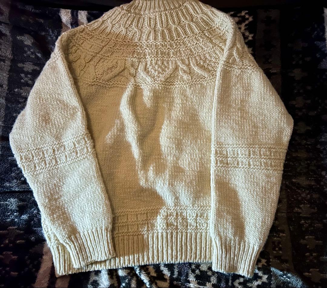 BATONER バトナー SPREAD ALAN CREW NECK 白ニット