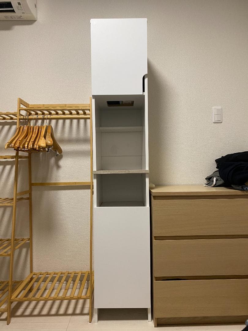 ホワイト木製収納キャビネット