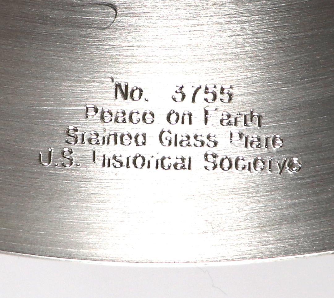 オリーブと鳩 ノアの箱舟 ヴィンテージ ステンドグラス 箱付き アメリカ歴史協会