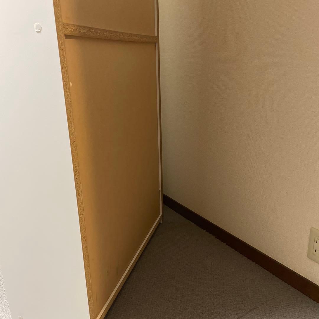 ホワイト 6段本棚 木製