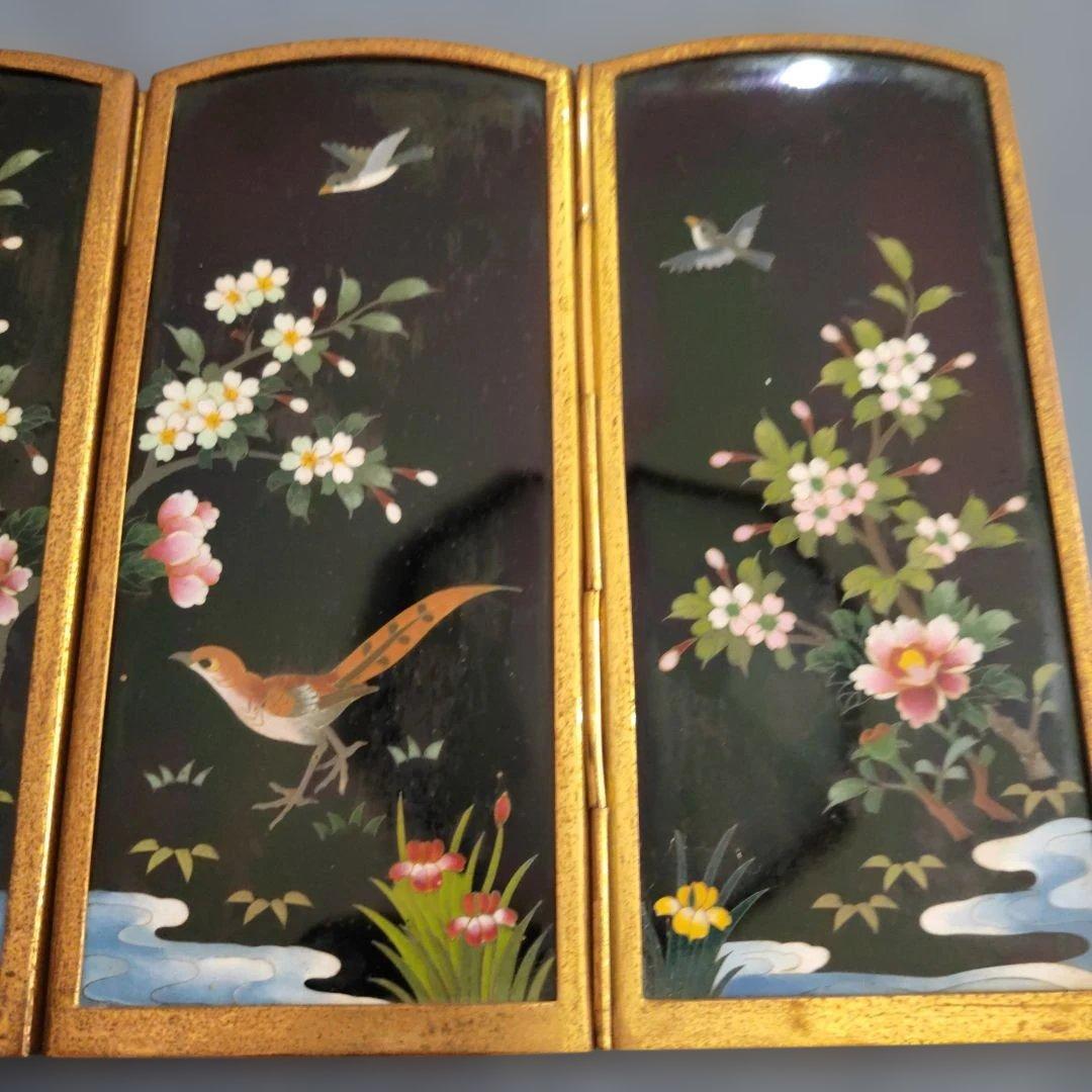 値下げ!七宝飾り屏風　４面