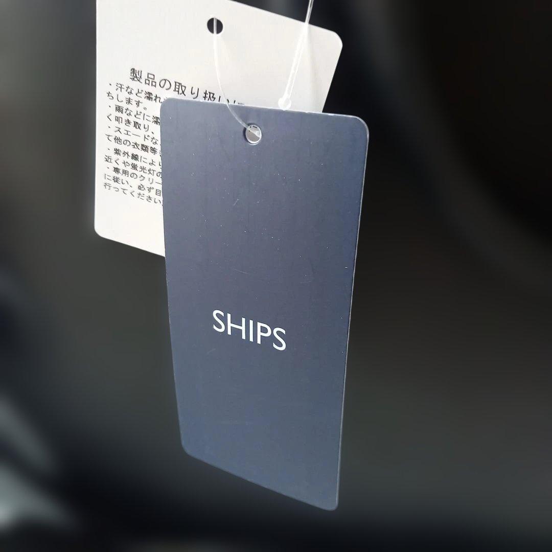 新品未使用　SHIPS　ビジネスバッグ　ブラック　レザー　通勤　通学　A4可
