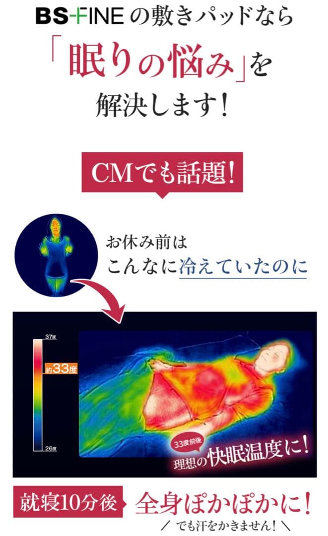 BS-FINE 敷きパッド　ダブルサイズ　グレー