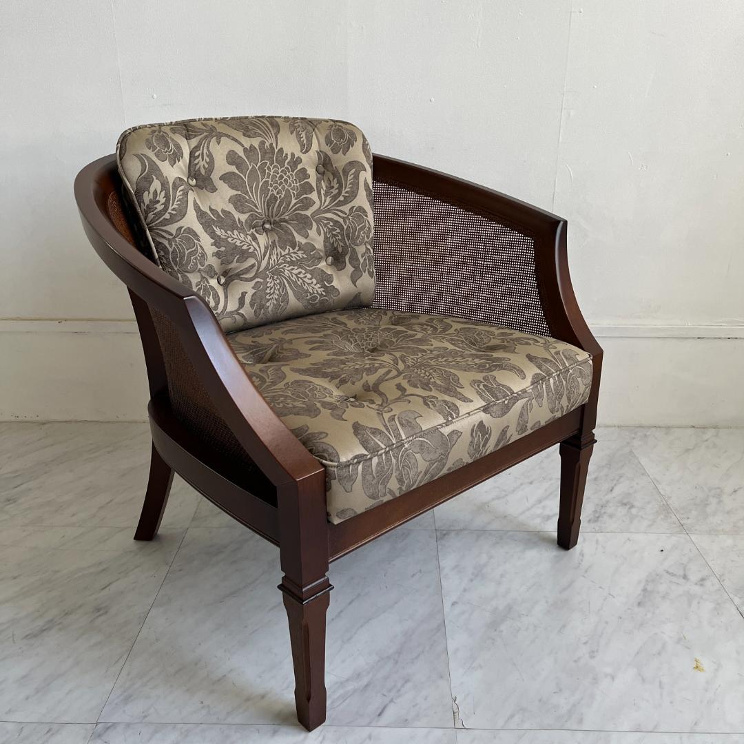 マルニ木工 アームチェア 木製 椅子 籐 ニース