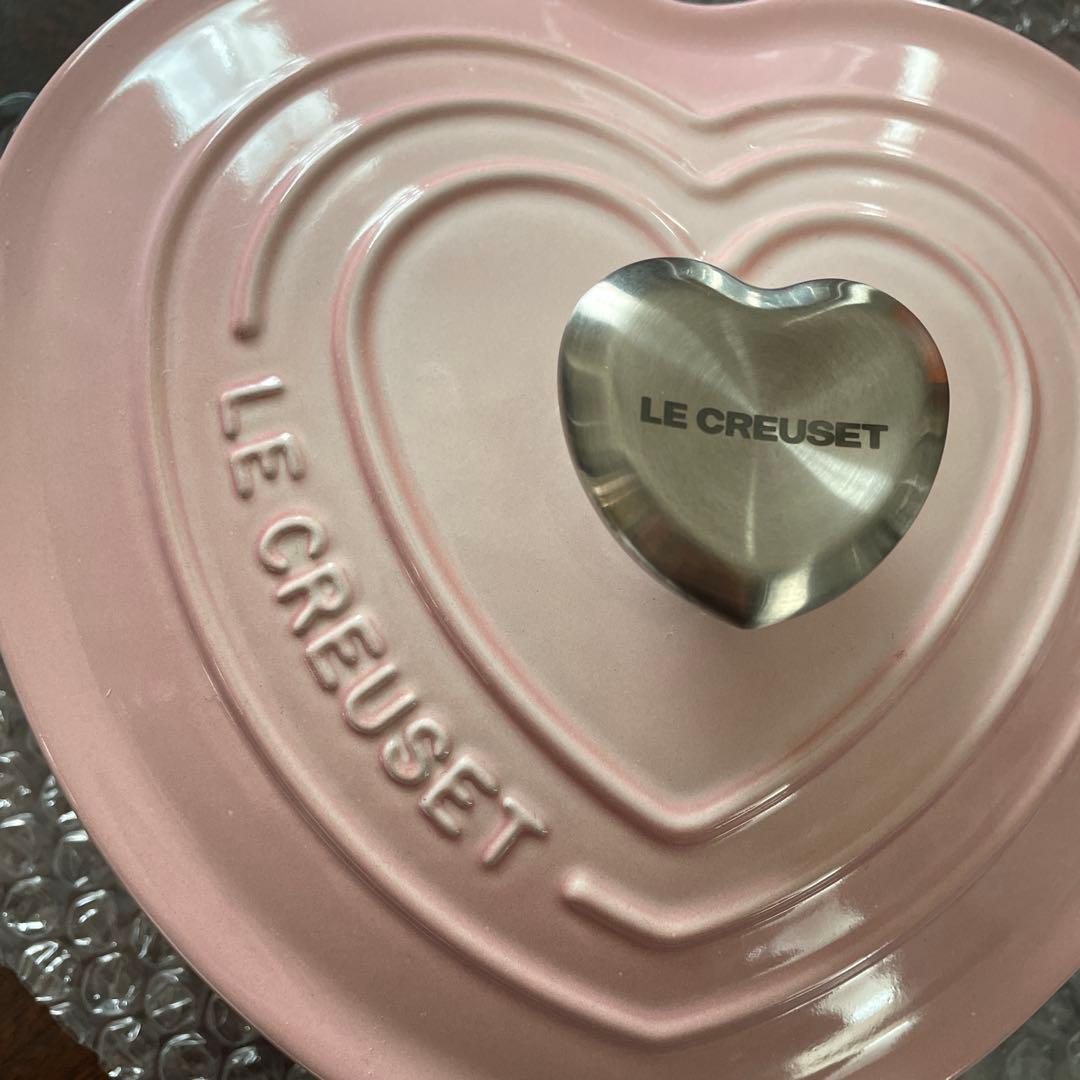 LE CREUSET ハート型▪︎ダムール ディッシュ20cm▪︎シェルピンク▪︎新品