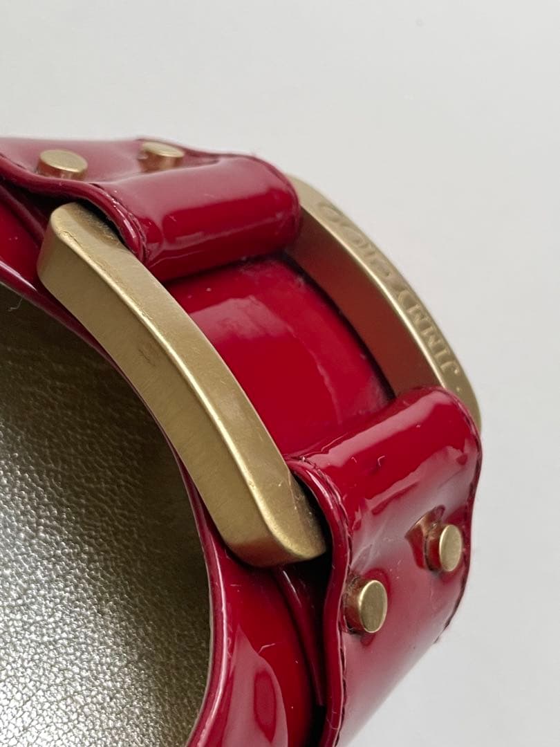 ジミーチュウ ラズベリーカラーフラットパンプス