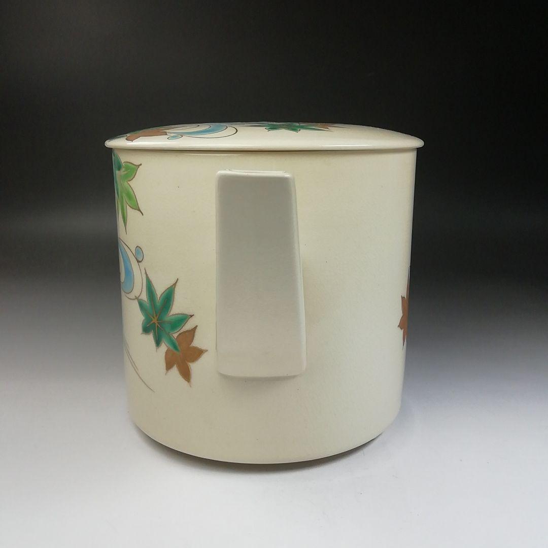 Ｔ７３９　水次　『仁清　立田川文』『御室窯』　共箱　茶道具