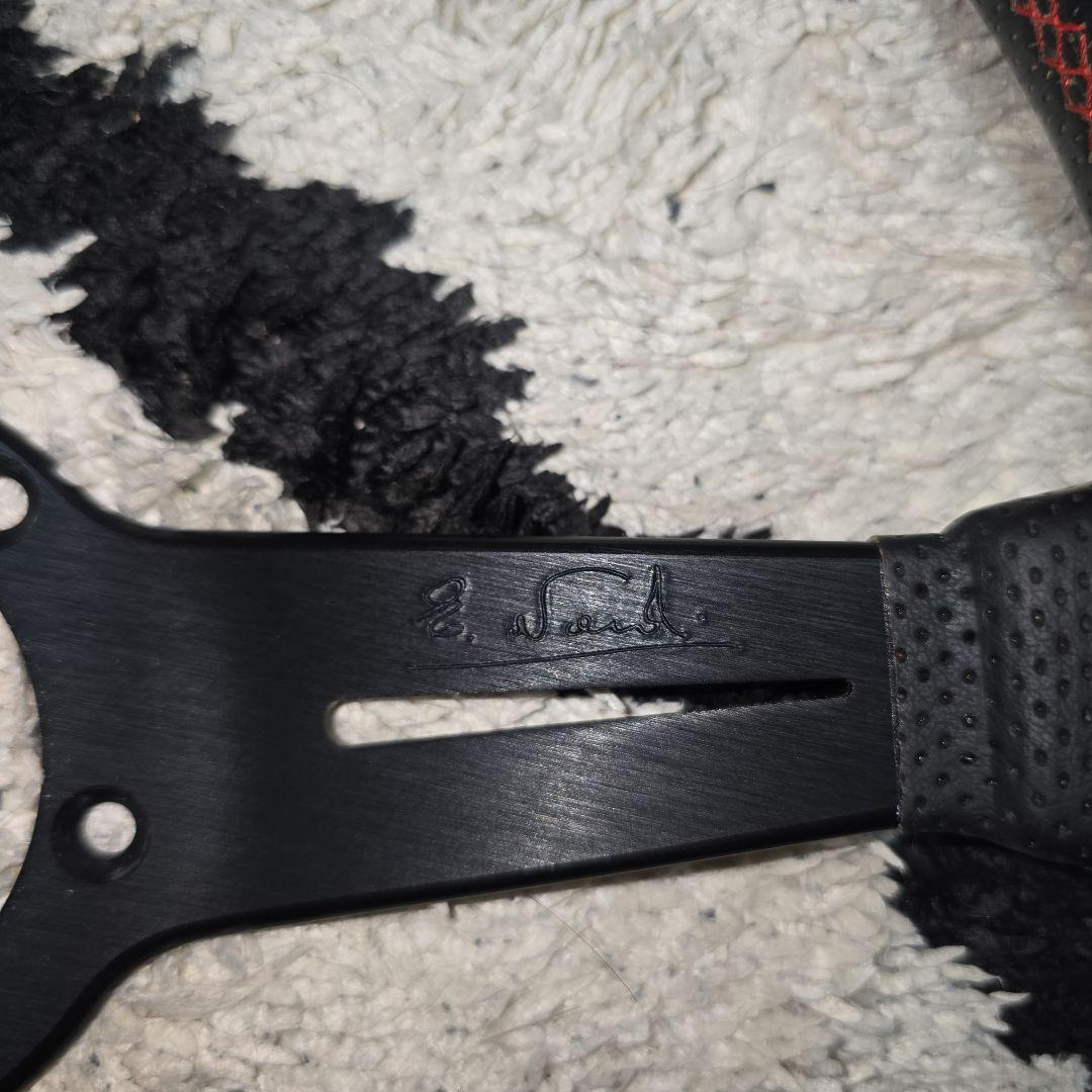 ナルディ　ステアリング　ハンドル　パンチングレザー　レットステッチ