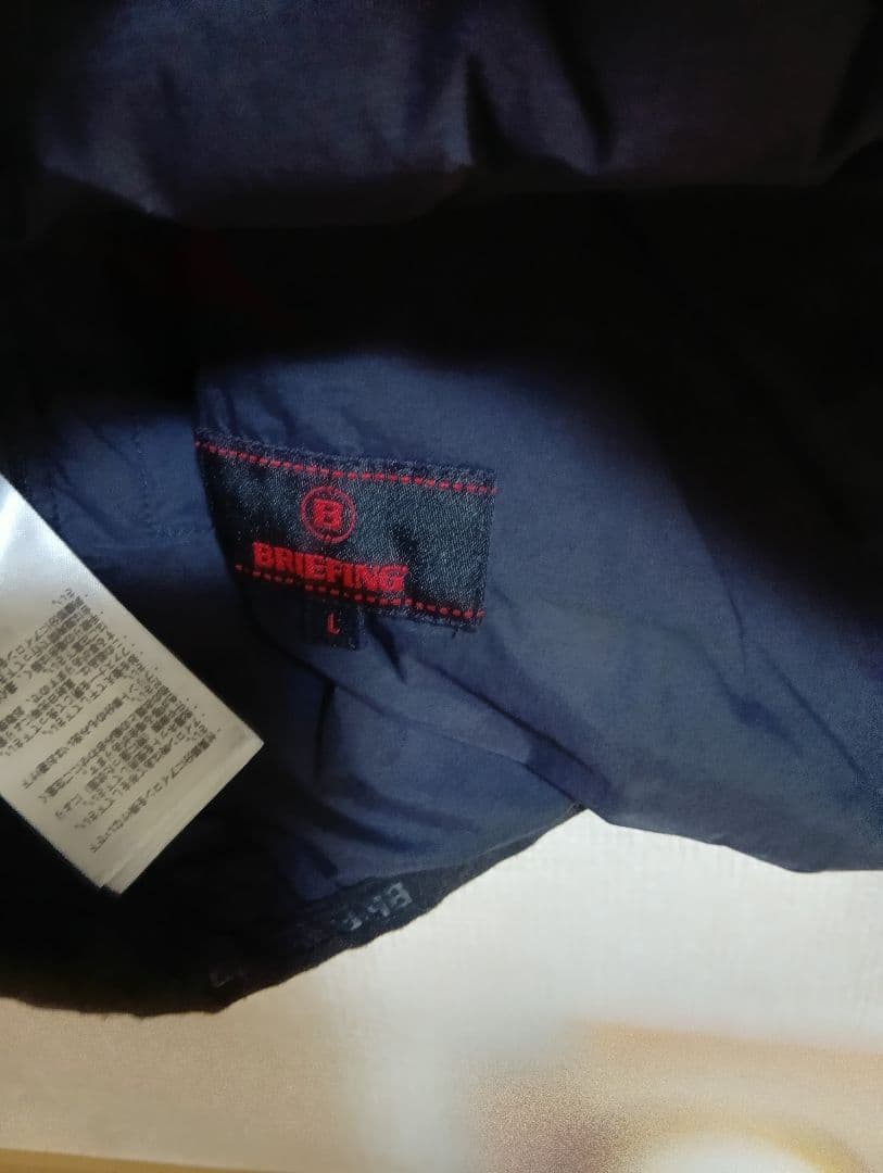 ブリーフィングゴルフハイブリッドダウンCREW NECK ブラックサイズL