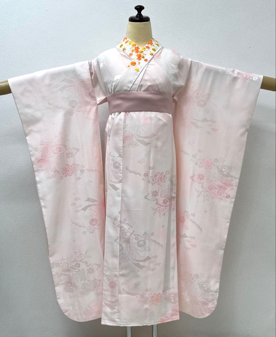 振り袖　フルセット　長襦袢付　落款入り　成人式　手描き　689