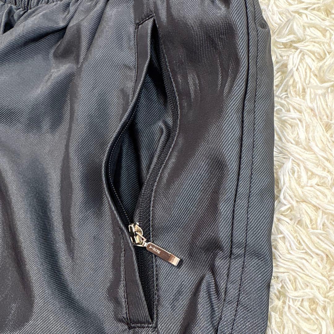 80-90s!アディダス★黒　M?◎テーパードナイロンボトム★