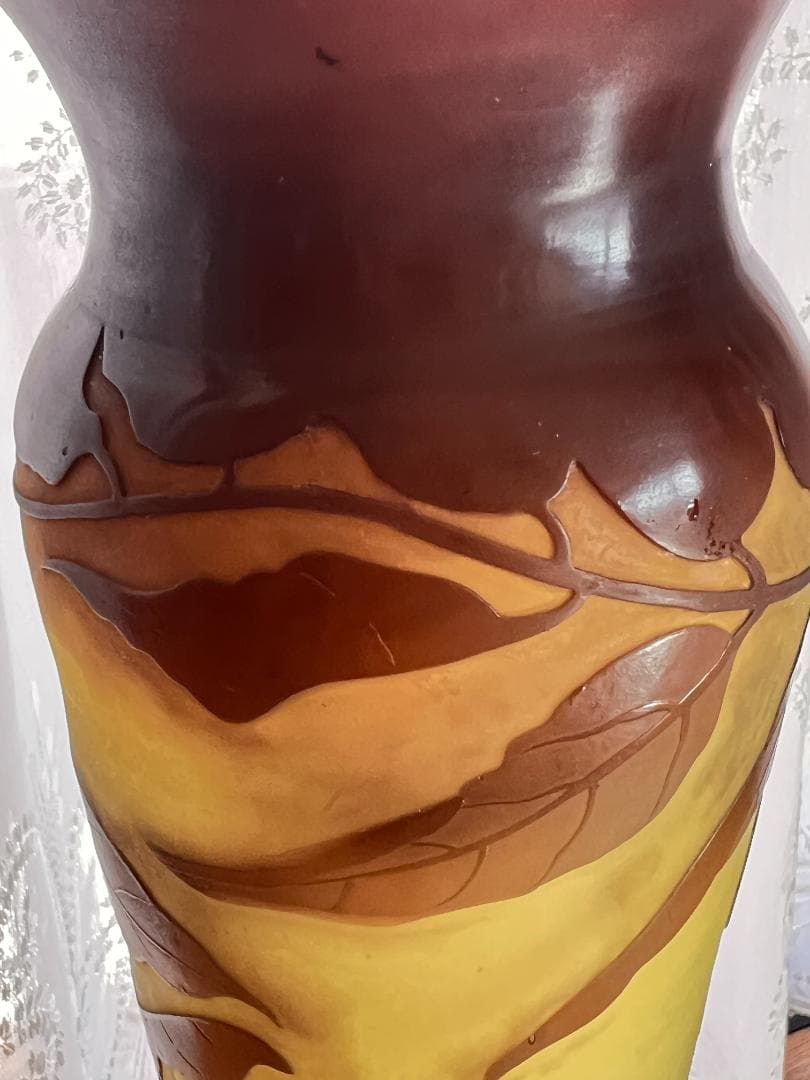 エミールガレ　Galle　花瓶　アールヌーボー　クレマチス