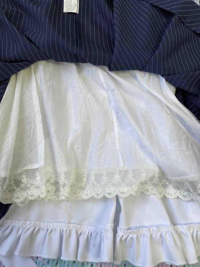 あ*い様 Favorite 猫目トヲルコラボ 長袖ワンピース ストライプ ミディ