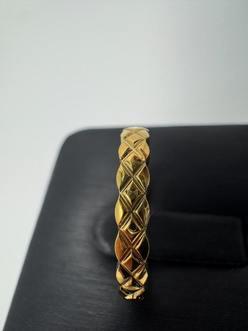K18ゴールド 編み込みデザイン リング1.59g 11号 即日発送