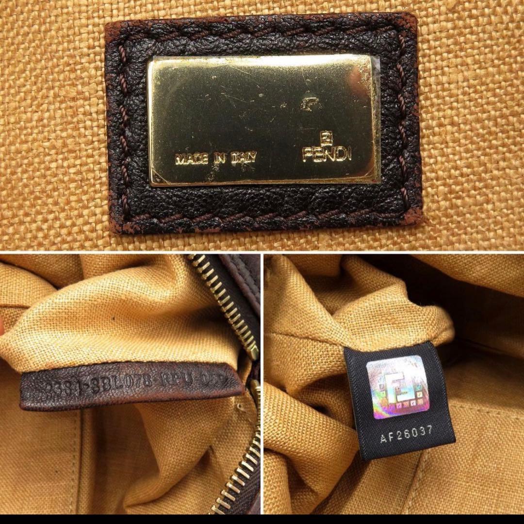 美品★FENDI★スパイバッグ★ズッカ柄ナッパレザー