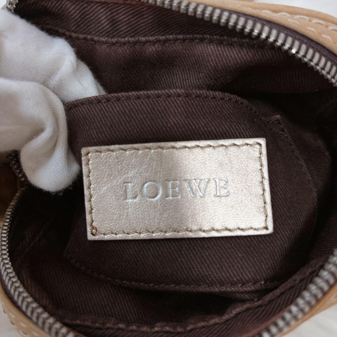 ロエベ　ショルダーバッグ　アナグラム　ラインストーン　ビジュー　フリンジ　ミニ