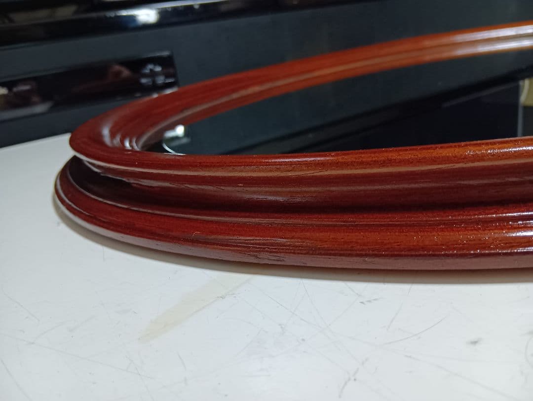 クラシックスタイル 木製壁掛け鏡 楕円形