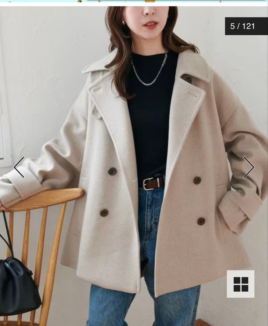 DISCOAT ⭐︎新品、タグなし⭐︎ 中空糸スタンドミドルコート　ライトベージュ