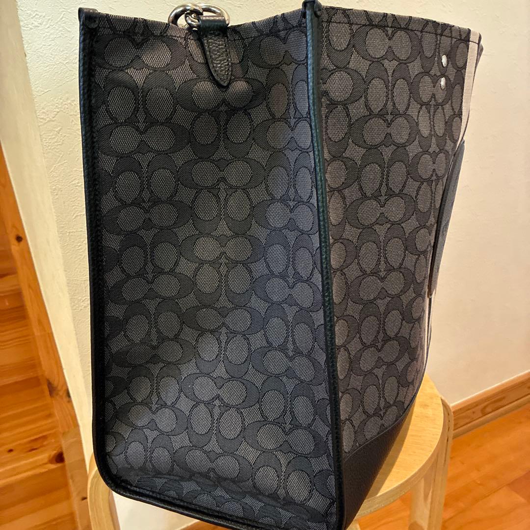 milk COACH トートバッグ ロゴ ストライプ