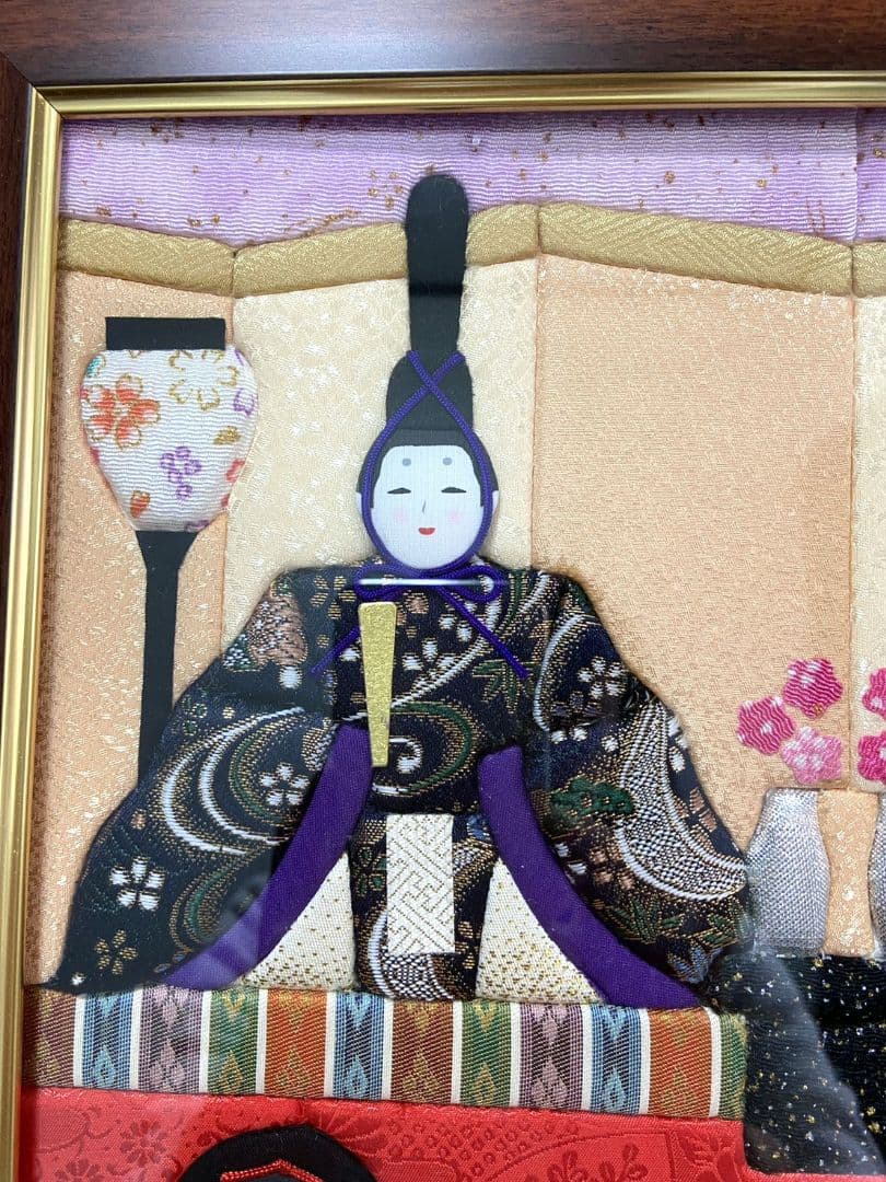 ハンドメイド特大サイズ　きめこみひな祭り