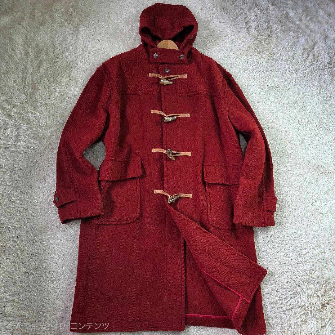 美品 ムーアブルック グランドバック 4L ヘリンボーン ダッフルコート 赤