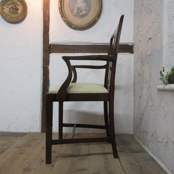 イギリス アンティーク 家具 アームチェア チッペンデール 英国 4517e