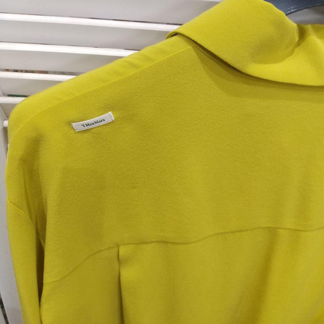 bwo3匹様‼️未着・極美品エス マックスマーラ シルクシャツ マスタードカラー