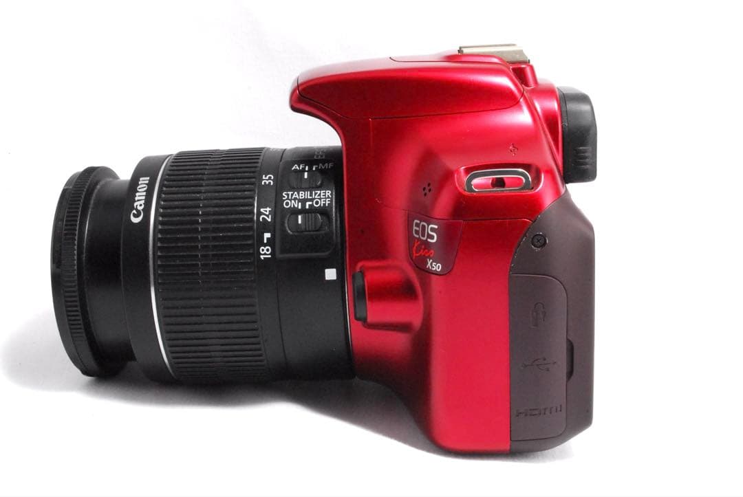 動画&軽量&高画質✨キャノン EOS Kiss X50✨レッド✨WiFi機能付