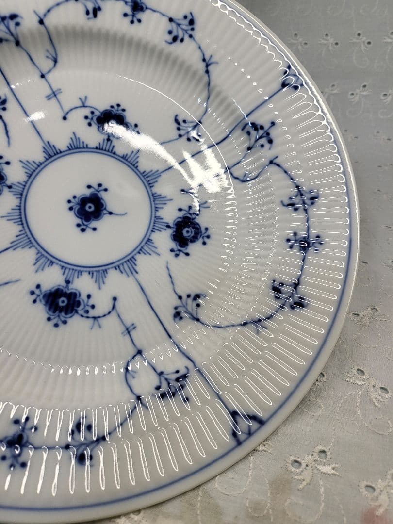 未使用✨ロイヤルコペンハーゲン✨ブルーフルーテッド プレイン プレート大皿①