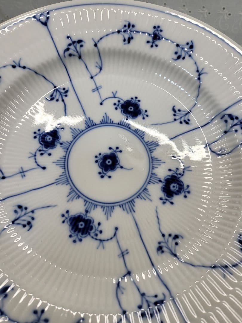 未使用✨ロイヤルコペンハーゲン✨ブルーフルーテッド プレイン プレート大皿①