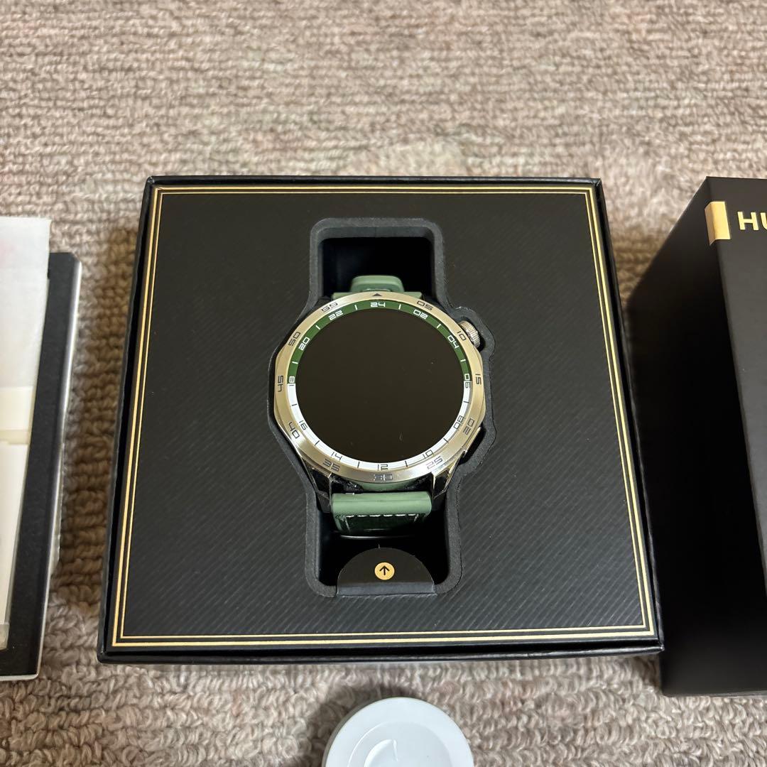 ファーウェイHUAWEI WATCH GT4 グリーン 専用保護フィルム2枚付属