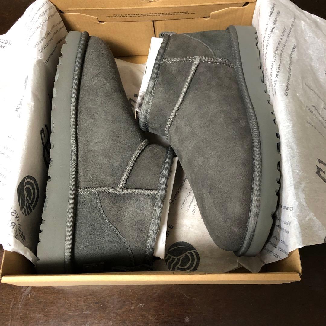 UGG W CLASSIC ULTRA MINI グレー 7