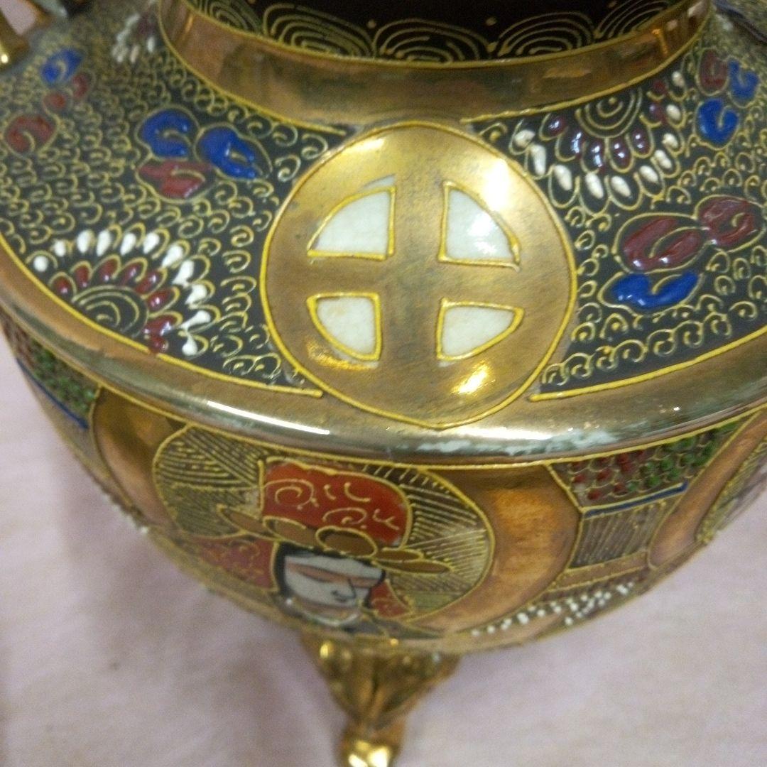 京薩摩　錦光山　香炉　古美術　古道具　骨董