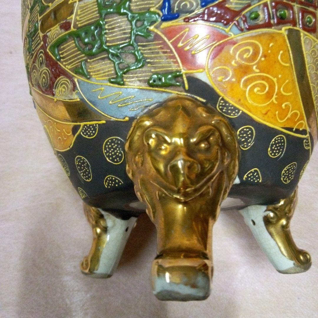 京薩摩　錦光山　香炉　古美術　古道具　骨董