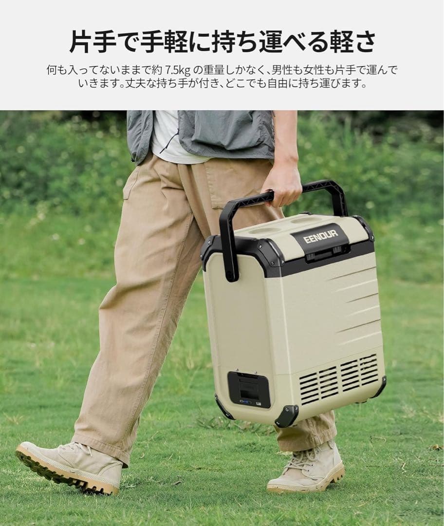 ❤️1品限り❤️EENOUR 車載冷蔵庫 D10 10L バッテリー無し 両開きフタ
