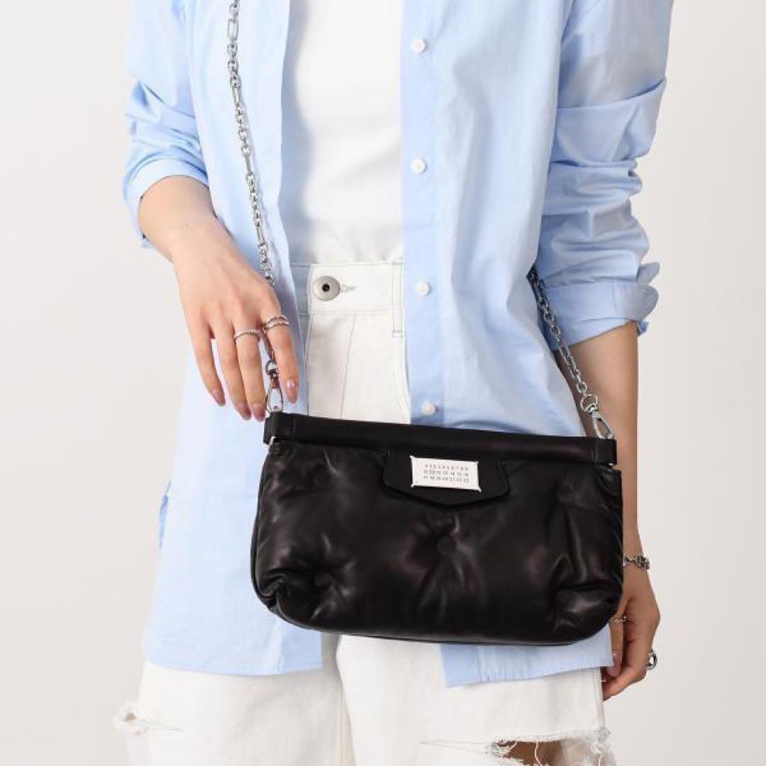 美品 22AW メゾンマルジェラ グラムスラム レッドカーペット バッグ 黒