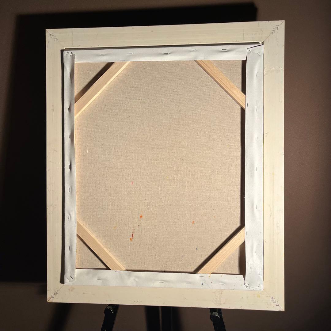 ★秀作★手書き油絵 ゴッホ 夜のカフェテラス 額付 肉筆絵画 インテリア 油彩画