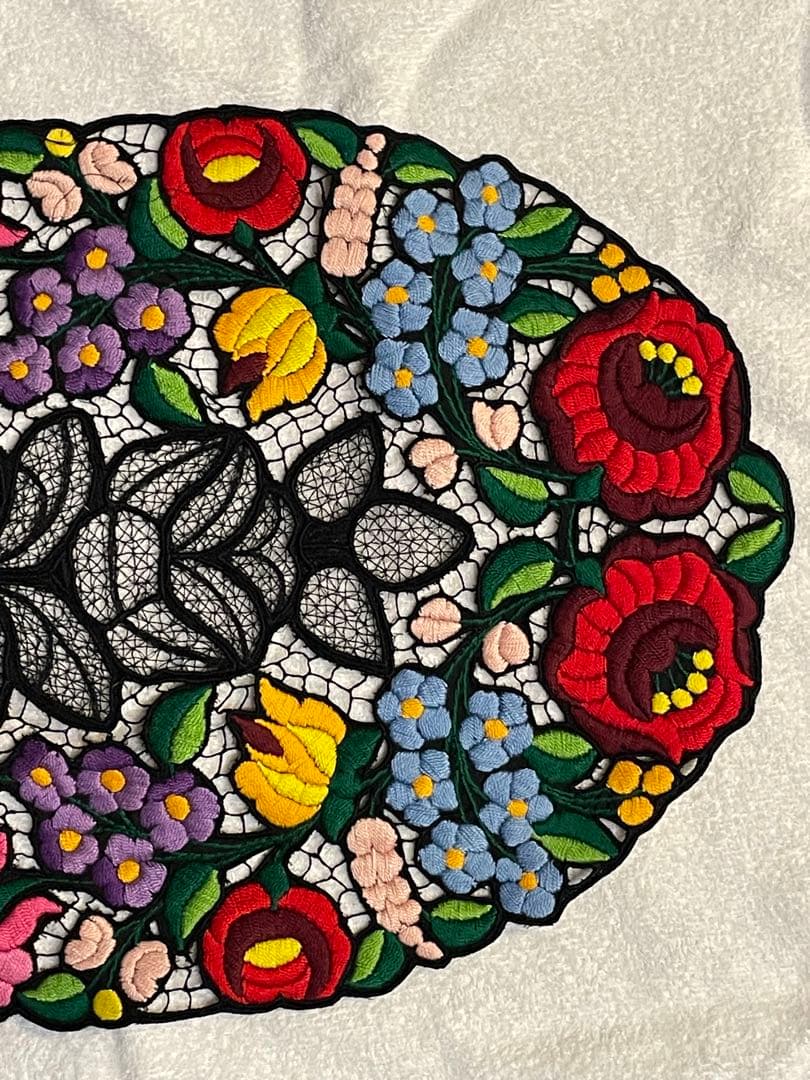 ナミー様用　ハンガリー製　ハンドメイド　カロチャ刺繍　テーブルセンター