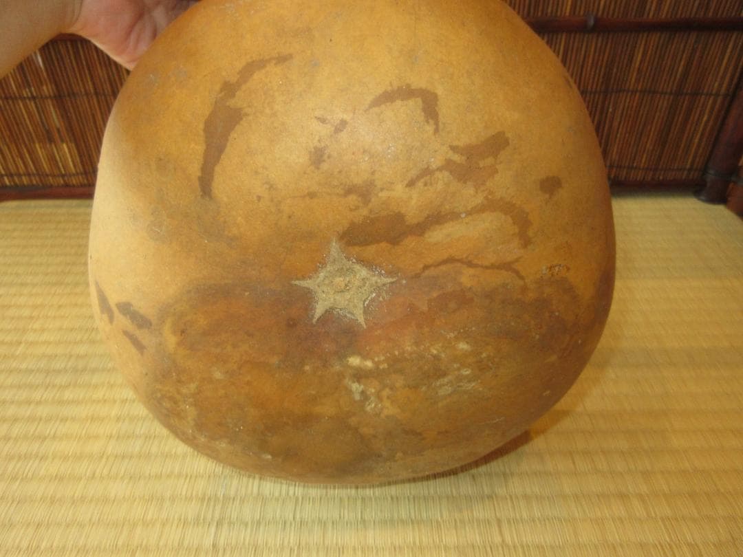 送料込【逢絢亭・新品】茶道具 水屋道具 炭斗 瓢炭斗 内木地 天然もの 紙箱入り