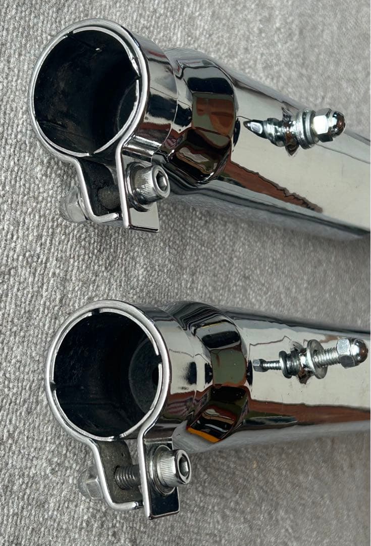 ハーレーダビッドソン　フィッシュテールマフラー テールパイプ クローム