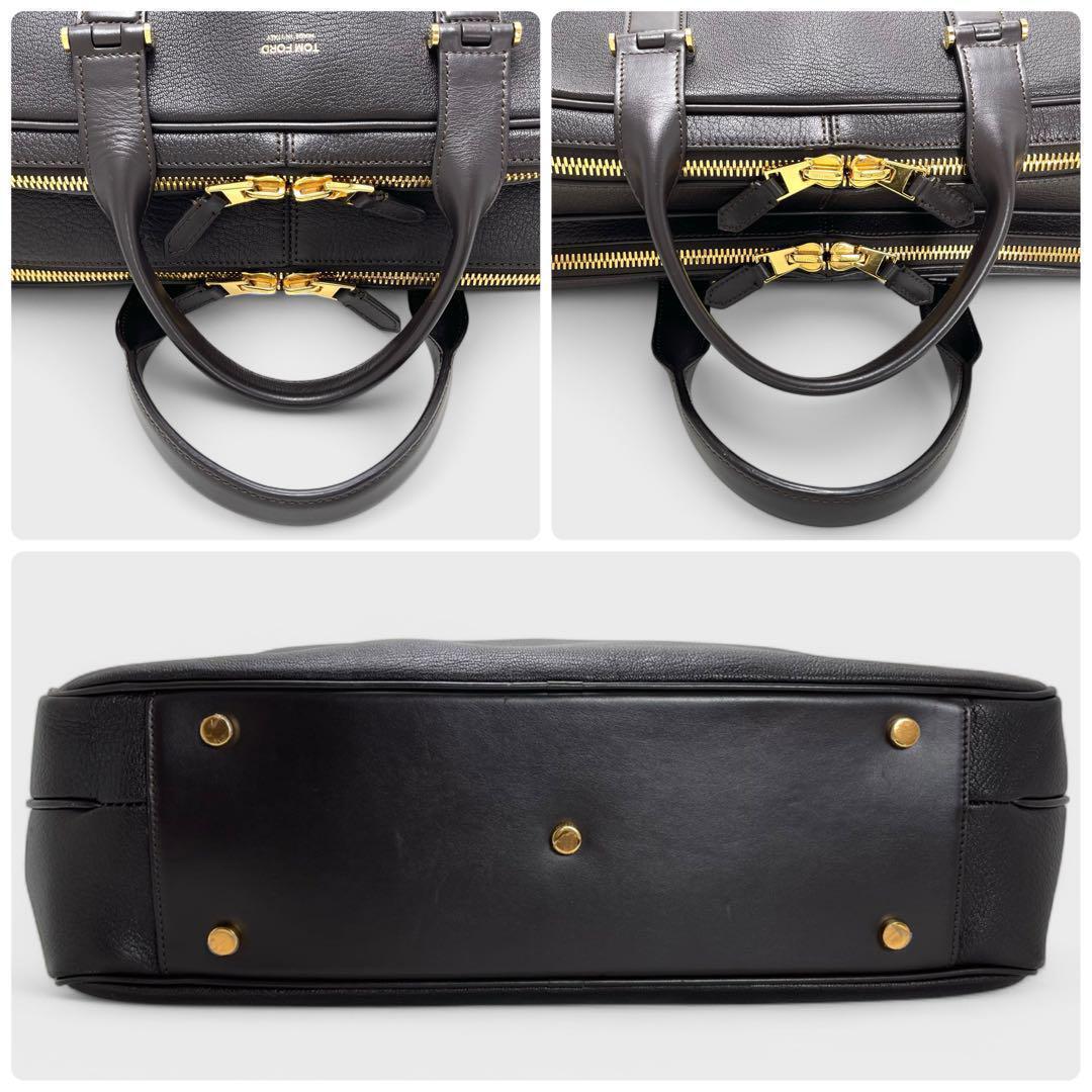 レア品✨TOM FORD トムフォード ブリーフケース ダブルファスナー 大容量