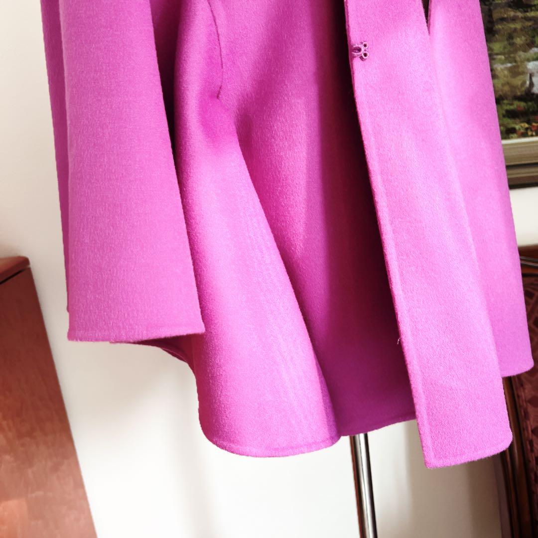 極美品　VALENTINOヴァレンティノ カシミヤ　コート　フリル　 ケープ