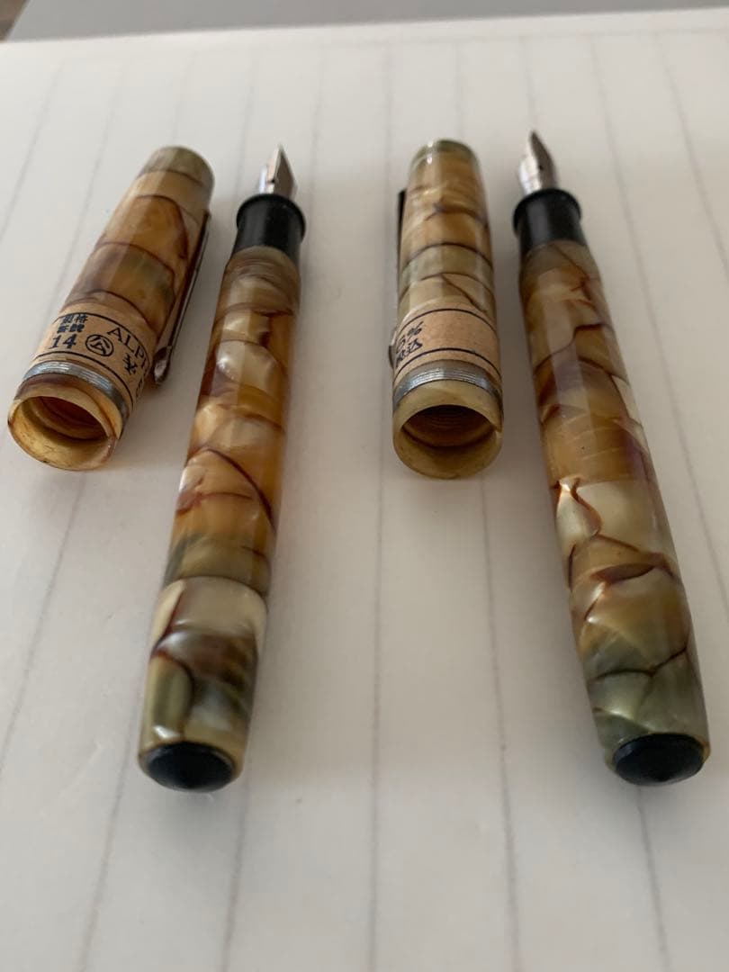 【昭和初】プラチナ万年筆 2本セット／未使用品