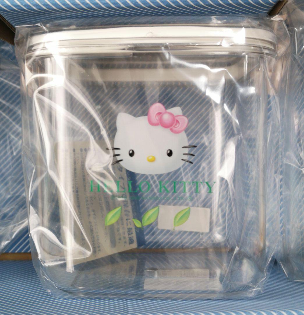ハローキティ　透明保存容器　6個セット　1998年製　リーフ柄　日本製