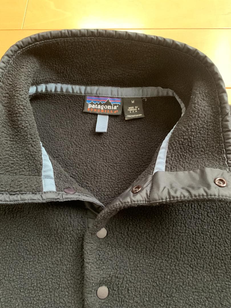 【M】Patagonia 01年 シンチラ スナップT ブラック USA製