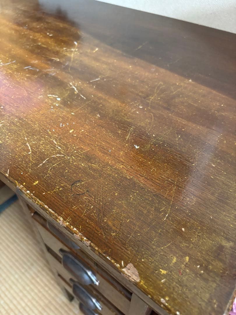 レトロ　勉強机　木製