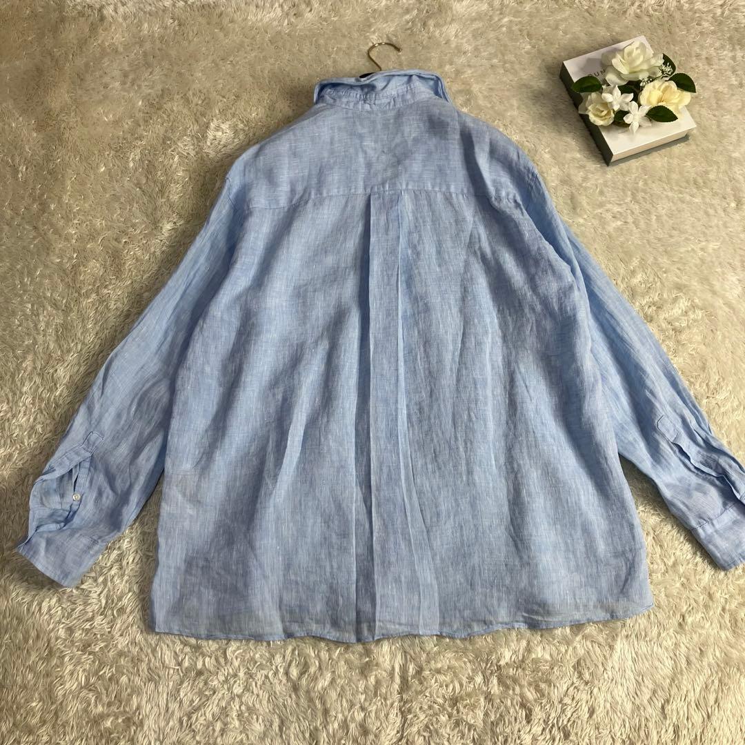 訳あり美品✨24SS ドゥーズィエムクラス　リネン ウォッシュシャツ　衿ワイヤー